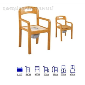 เก้าอี้นั่งถ่ายแบบไม้พับไม่ได้