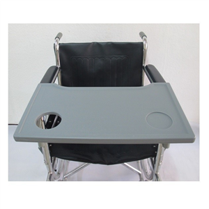 โต๊ะทานข้าว สำหรับยึดกับรถเข็น Wheelchair Table Tray, สีเทา